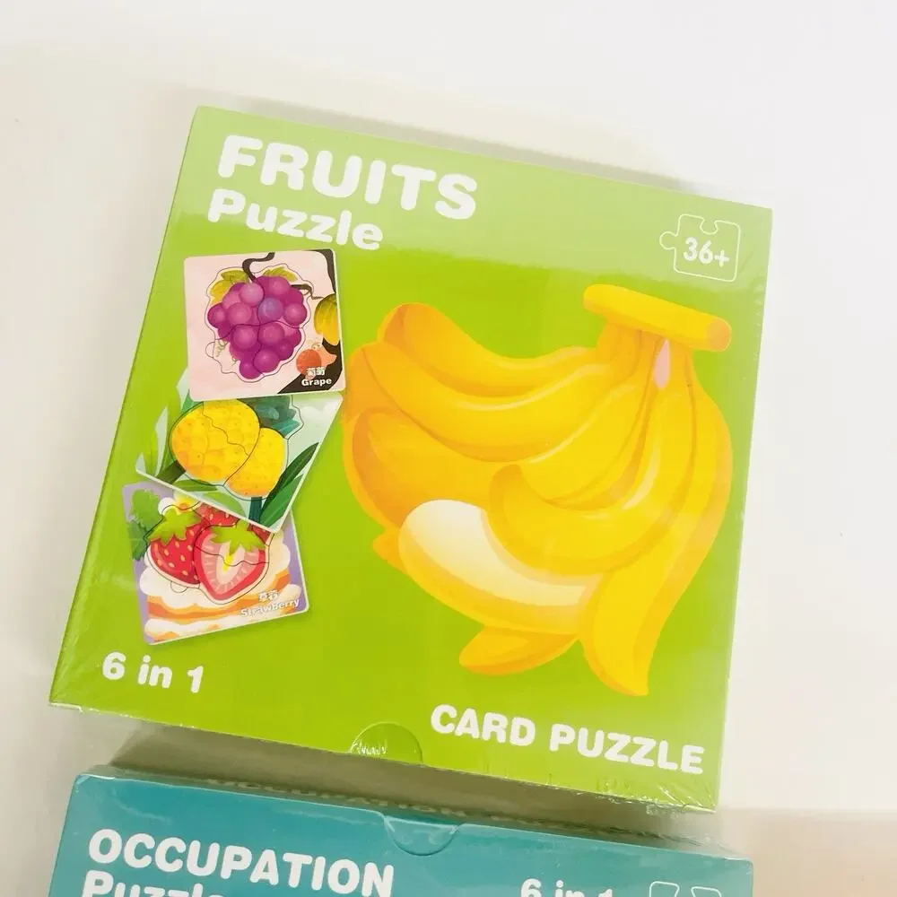 24‎ Sets Kids Puzzle Cartoon Animal Fruits Traffic Occupation Jigsaw Puzzle